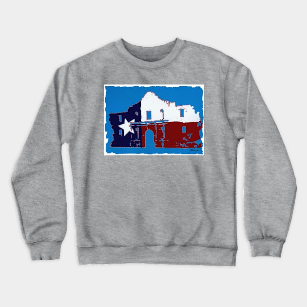 alamo flag 3 Crewneck Sweatshirt by jmodern